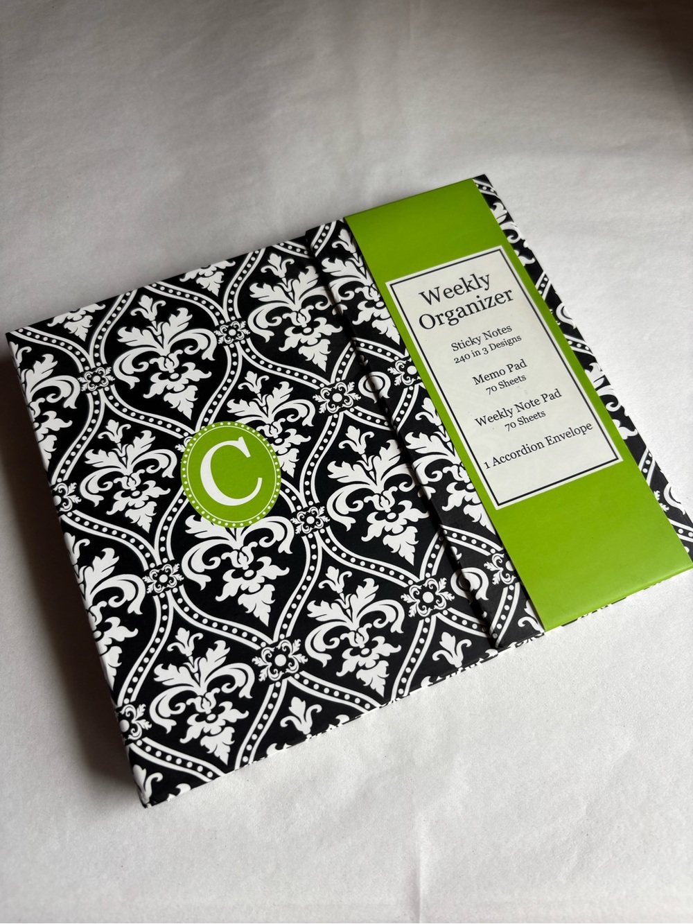 Weekly  organizer planner calendar notebook C monogram NEW!